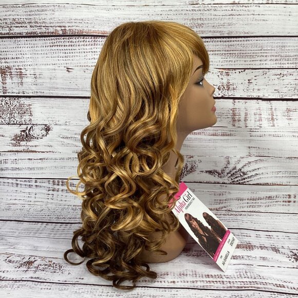 Isabella Wig DX3147 Brown Blonde Long Bounce Curl Classic Cap Adjustable Synthet - Picture 3 of 7